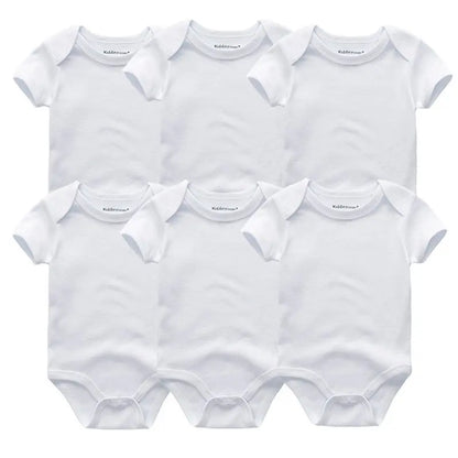 Cute Cartoon & Solid Color Bodysuits for Baby Boys & Girls