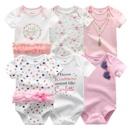Cute Cartoon & Solid Color Bodysuits for Baby Boys & Girls