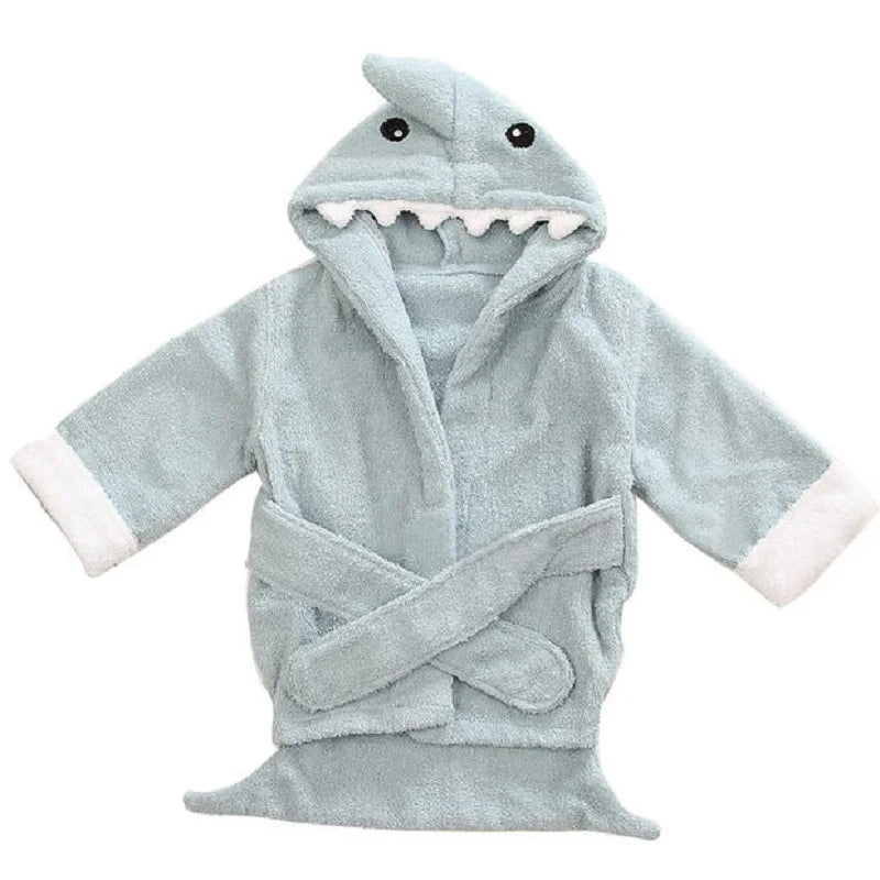 Cute Animal Shark Newborn Bathrobe & Swaddle