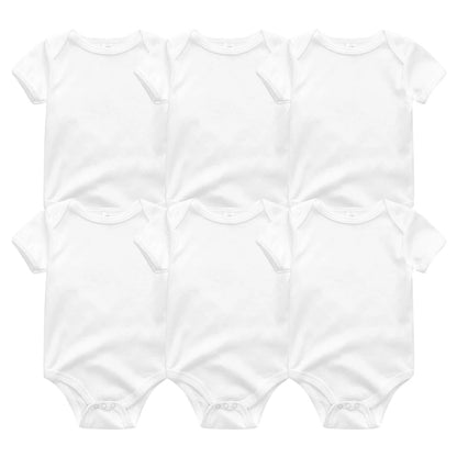 6-Pack Cotton Cartoon Bodysuit & Romper Set for Baby