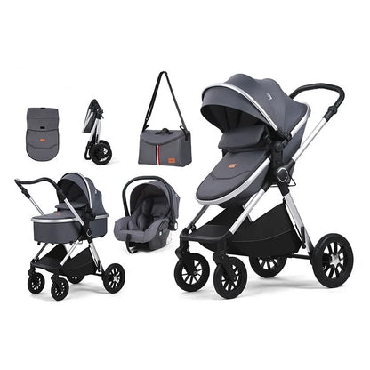 Luxury Carriage 4 in 1 Kinderwagen Foldable Baby Stroller