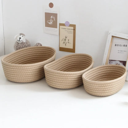 Woven Nordic Cotton Rope Storage Basket