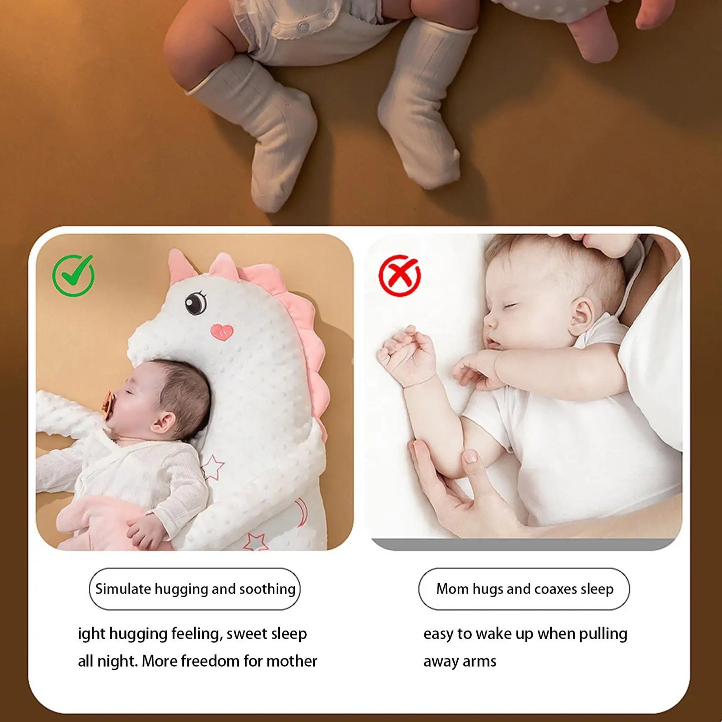 Automatic Baby Sleep Soother – Gentle Patting Palm & Comforting Pillow
