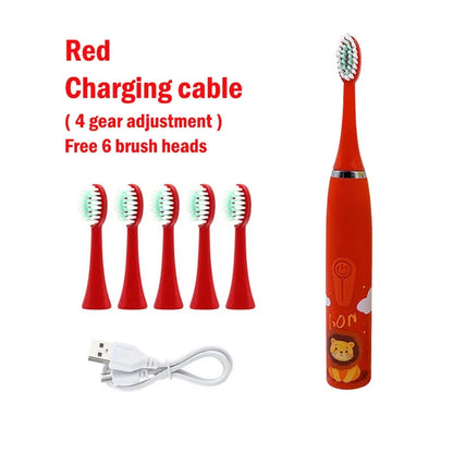 Children's Ultrasonic Rechargeable Electric Toothbrush