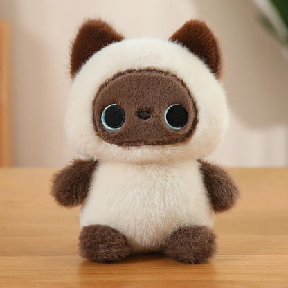 Cute Sitting Animal Plush Dolls: Red Panda, Fox, Sloth & More