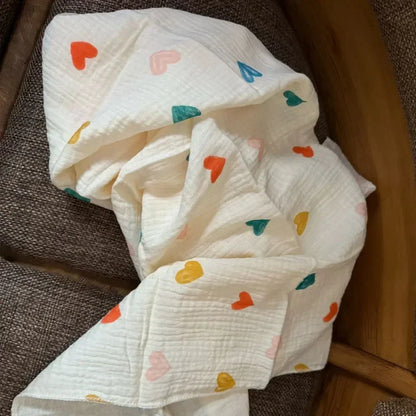 Cotton Muslin Swaddle Blanket & Infant Bath Towel (80x80cm)