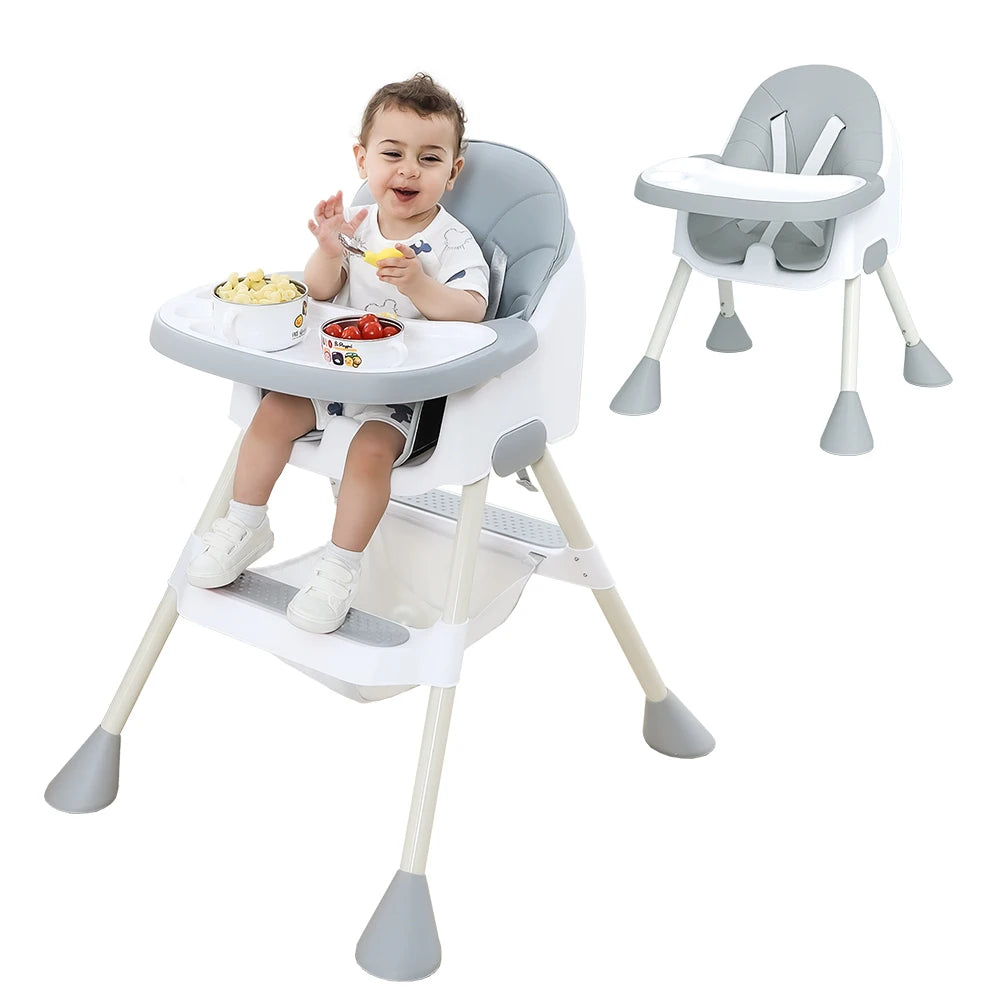 UBRAVOO 2-in-1 Baby High Chair (6 Months+): Detachable Tray & Footrest