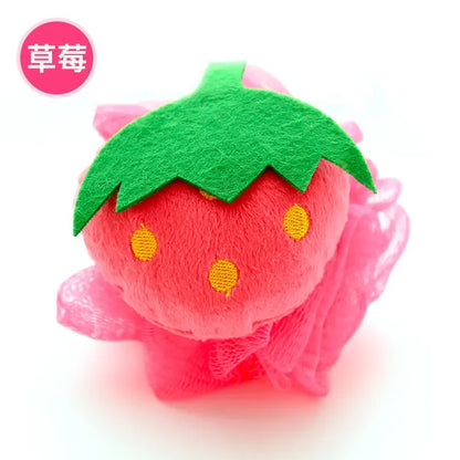 Cute Fruit Shape Infant Bath Brush & Cleaner
