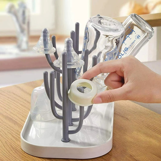 Space-Saving Bottle Dryer & Drainer Stand