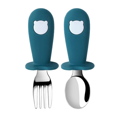 Baby Feeding Solid Food Spoon Fork Set