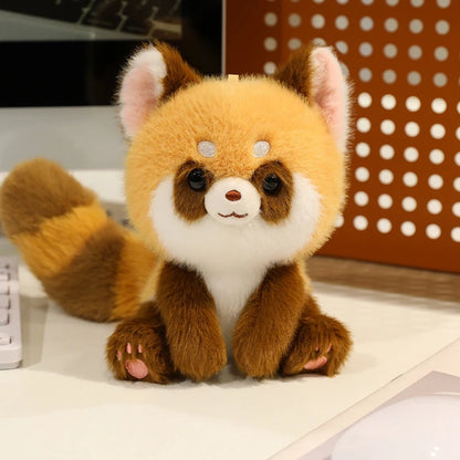 Cute Sitting Animal Plush Dolls: Red Panda, Fox, Sloth & More