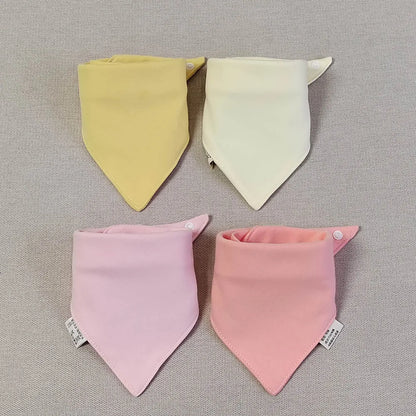 Newborn Triangle Bibs: Cotton Saliva & Burp Cloths (4 Pcs)