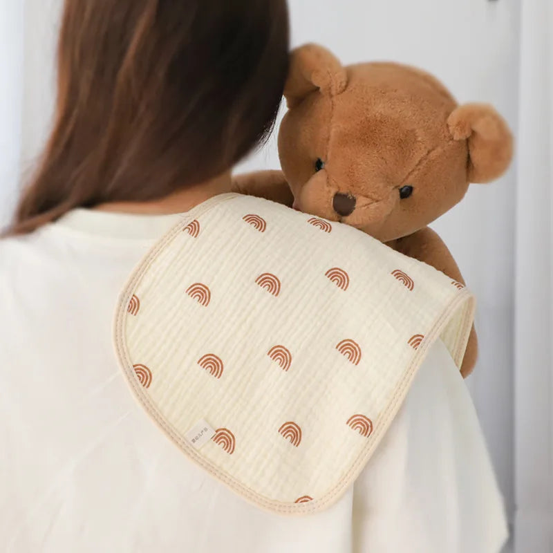 Newborn Baby Burp Cloth, 6-Layer Gauze Waterproof