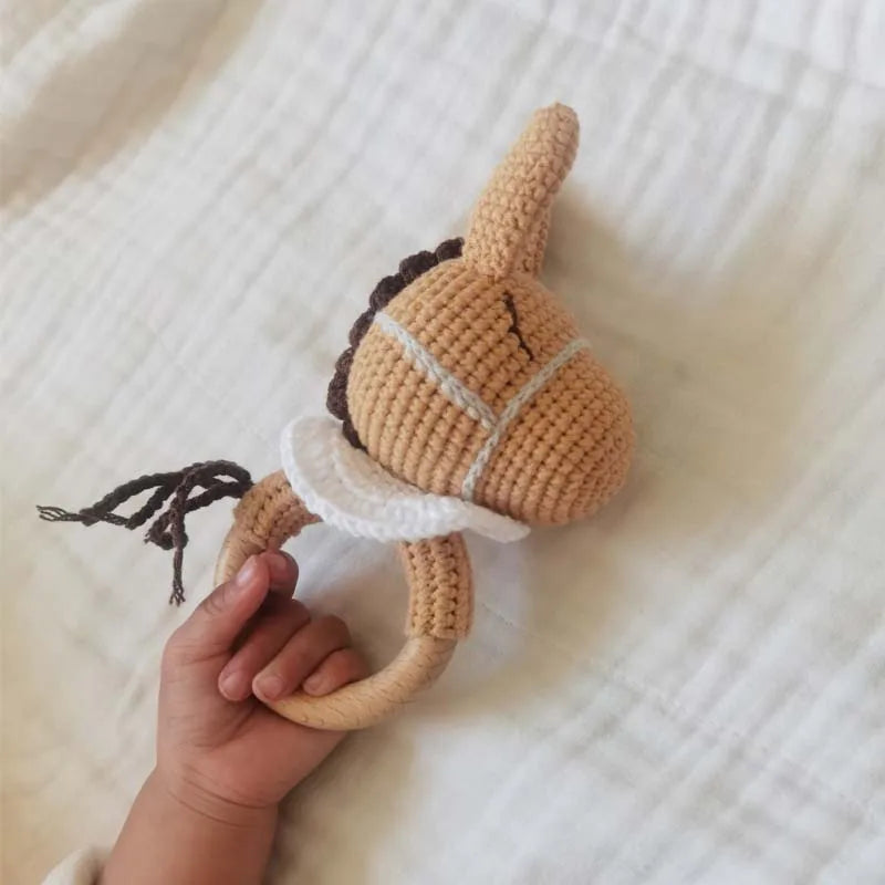 Handmade Amigurumi Cartoon Animal Baby Rattle