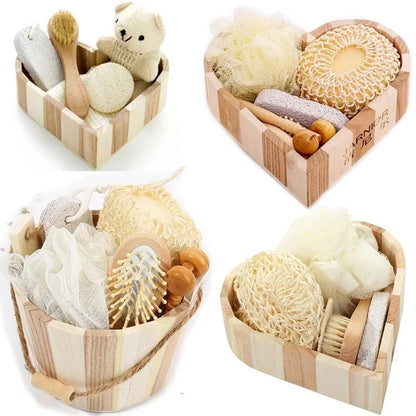 Deluxe Sisal Bath & Body Scrub Gift Set for Women