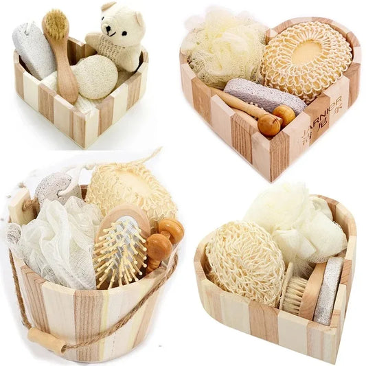 Deluxe Sisal Bath & Body Scrub Gift Set for Women