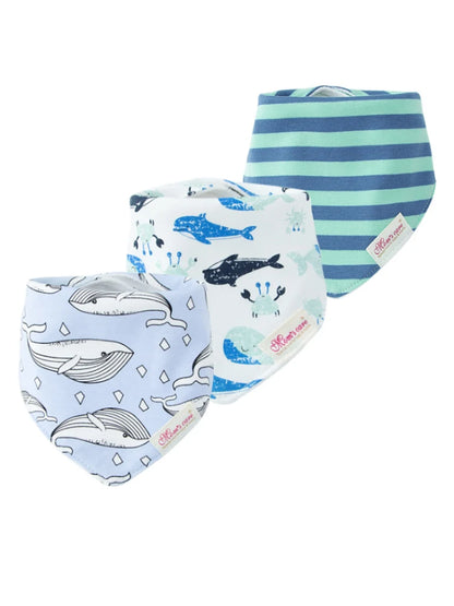 Comfy & Adjustable 3-Pack Cotton Baby Feeding Bibs