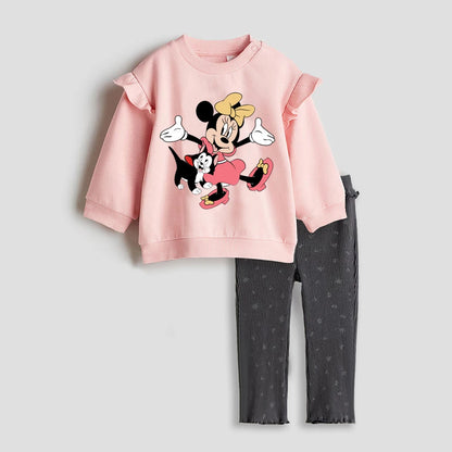Toddler Girl Cotton Sweatshirt & Pants Set