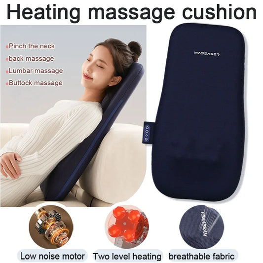 Full Back Shiatsu Massage Cushion with Heat | Ultra-Thin Lumbar Support