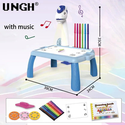 UNGH Children led projector drawing table