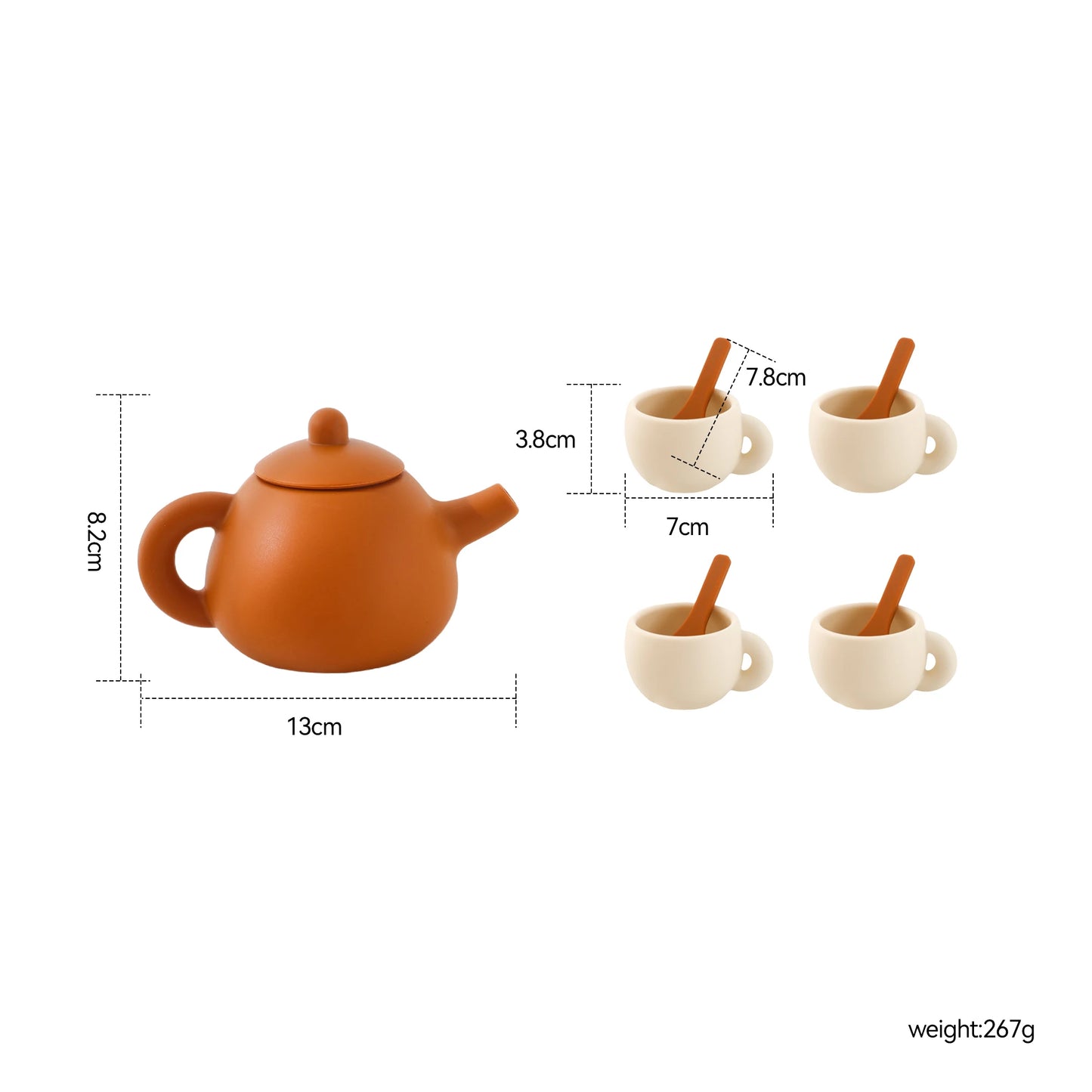 Wooden Afternoon Tea Set Toy For RolePlay