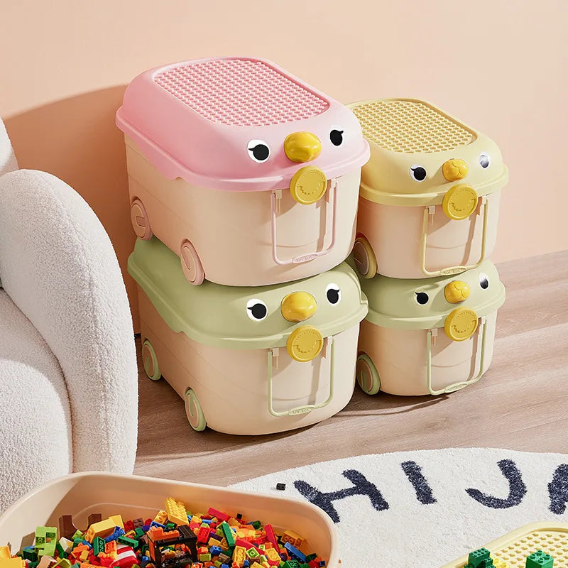Cute Plastic Kids Toy Storage Organizer Bin