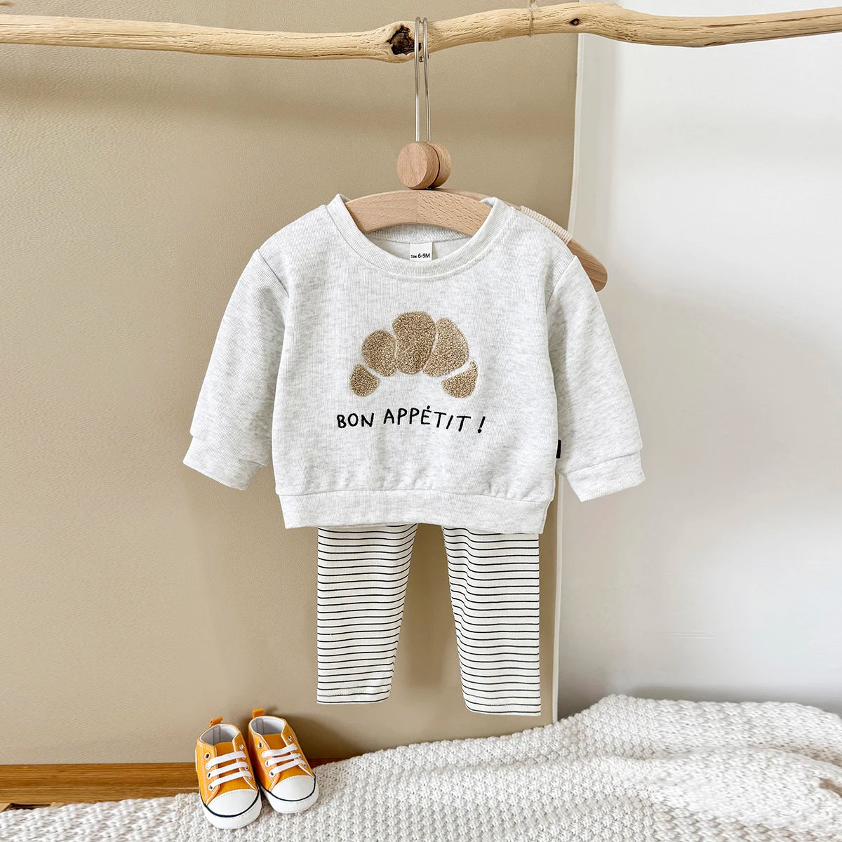 Cute Bread/Biscuits Toddler Outfit Set