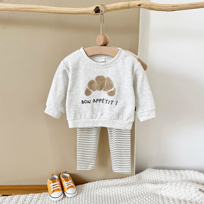 Cute Bread/Biscuits Toddler Outfit Set