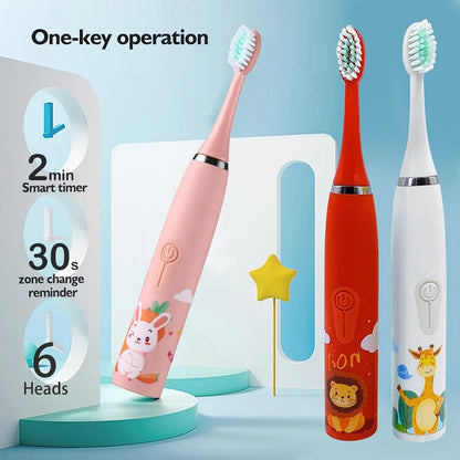 Children's Ultrasonic Rechargeable Electric Toothbrush