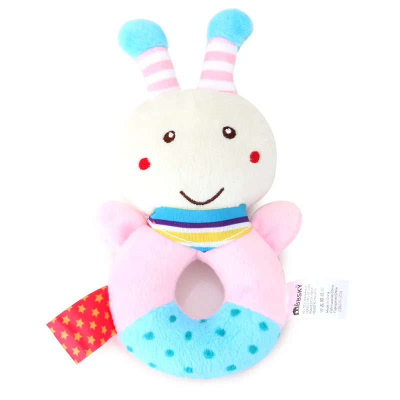 Baby Plush Animal Rattle Crib Mobile Toy (0–12 Months)