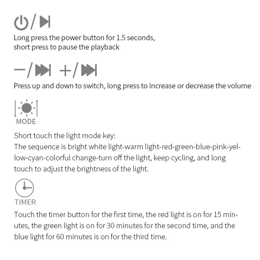 Adjustable Touch White Noise Generator & Night Light