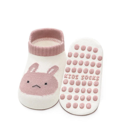 Kids Anti-Slip Floor Socks - Cotton Cartoon Toddler Gripper Socks