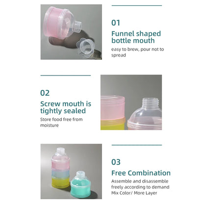 Portable 4-Layer Milk Powder & Snack Storage