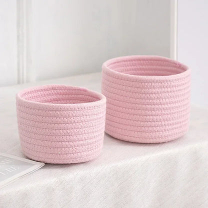 Handmade Cotton Rope Woven Storage Basket