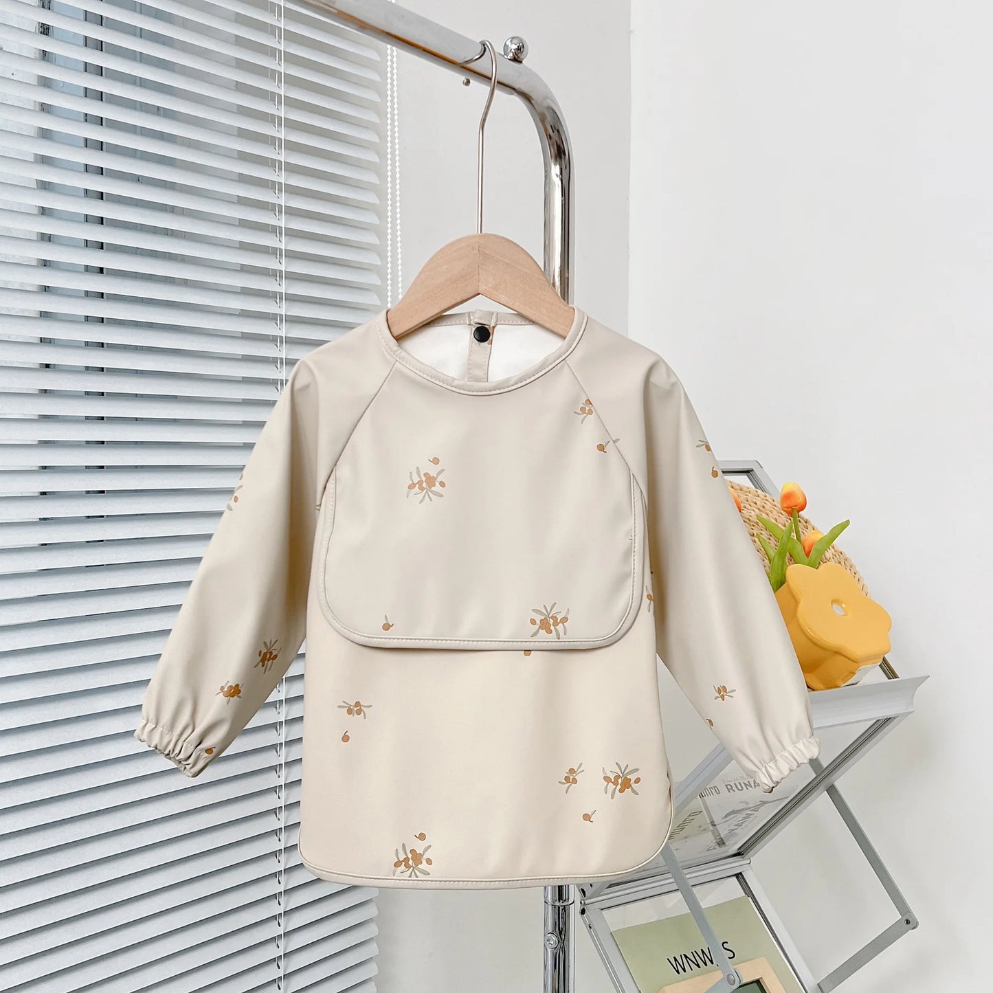 Waterproof Long Sleeve Baby Smock | Full-Coverage Feeding Apron (0-5Y)