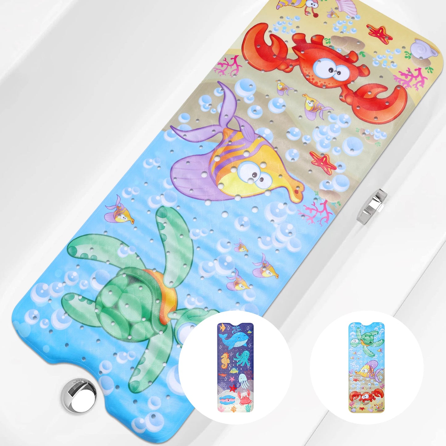 Non-Slip Cartoon Sea World Baby Bath Mat