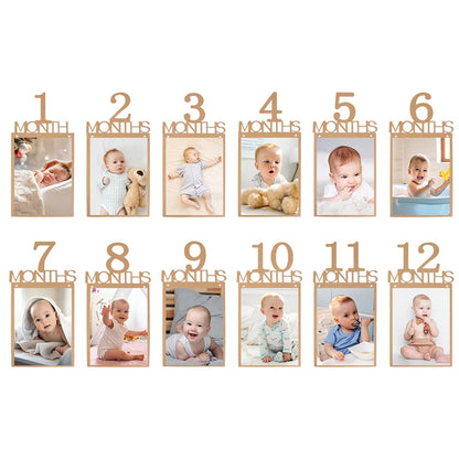 1st Birthday Baby Photo Banner – 12 Month Garland
