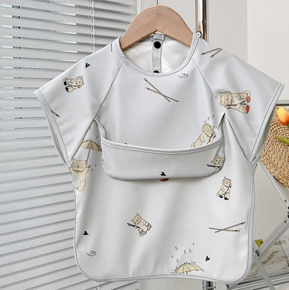 Waterproof Long Sleeve Baby Smock | Full-Coverage Feeding Apron (0-5Y)