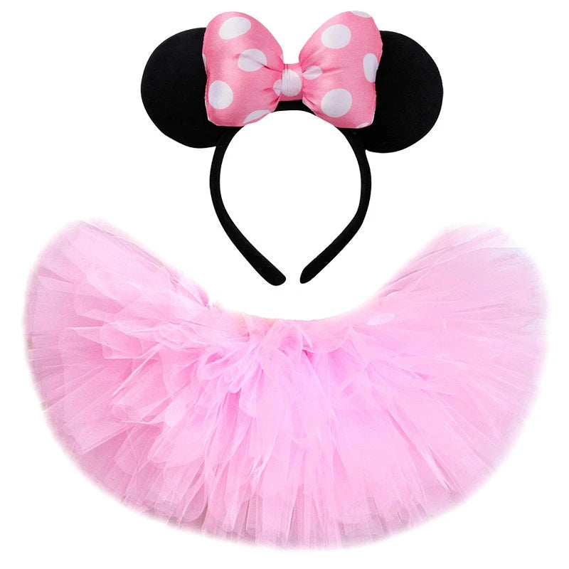 Minnie Mouse Inspired Polka Dot Tutu Skirt for Girls
