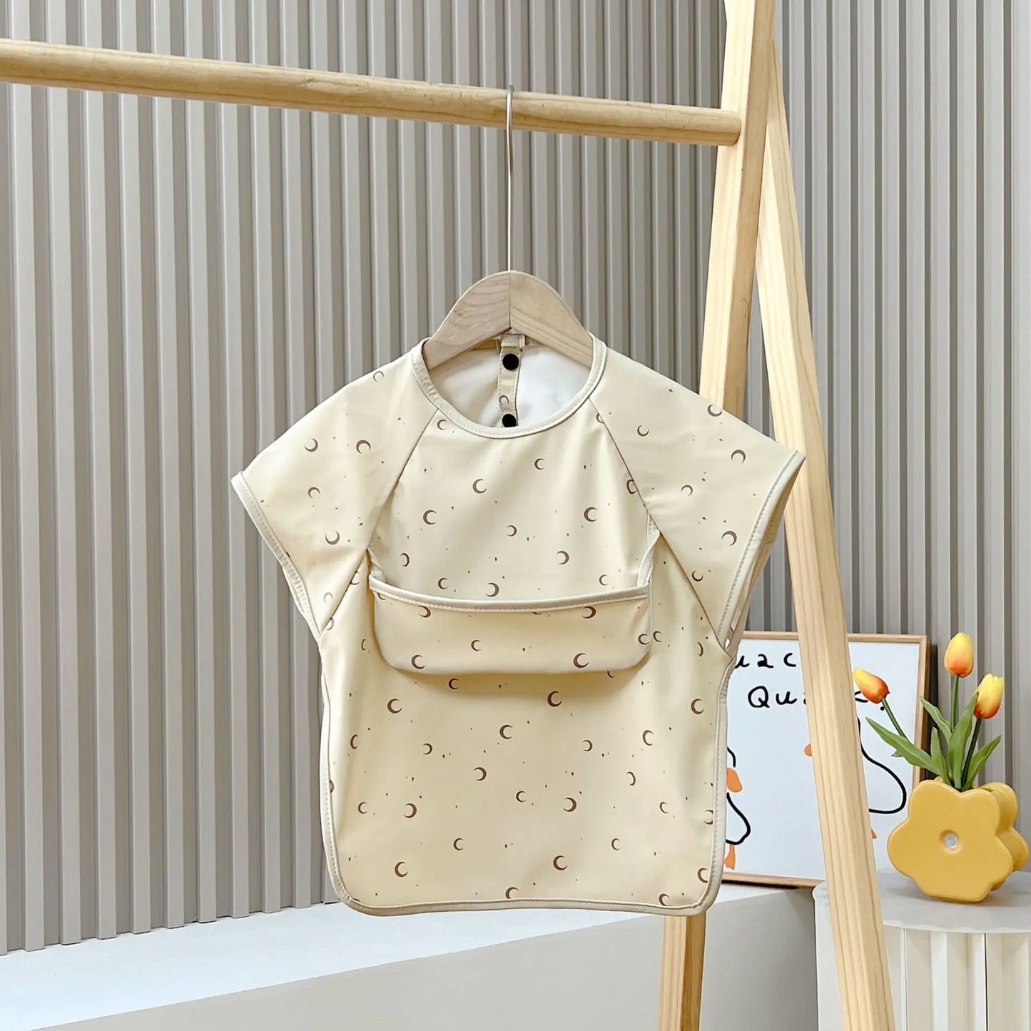 Waterproof Short Sleeve Feeding Smock & Bib