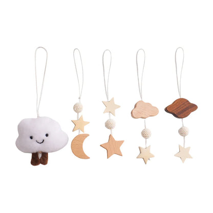 Wooden Baby Gym Frame with Montessori Crochet Celestial Toys