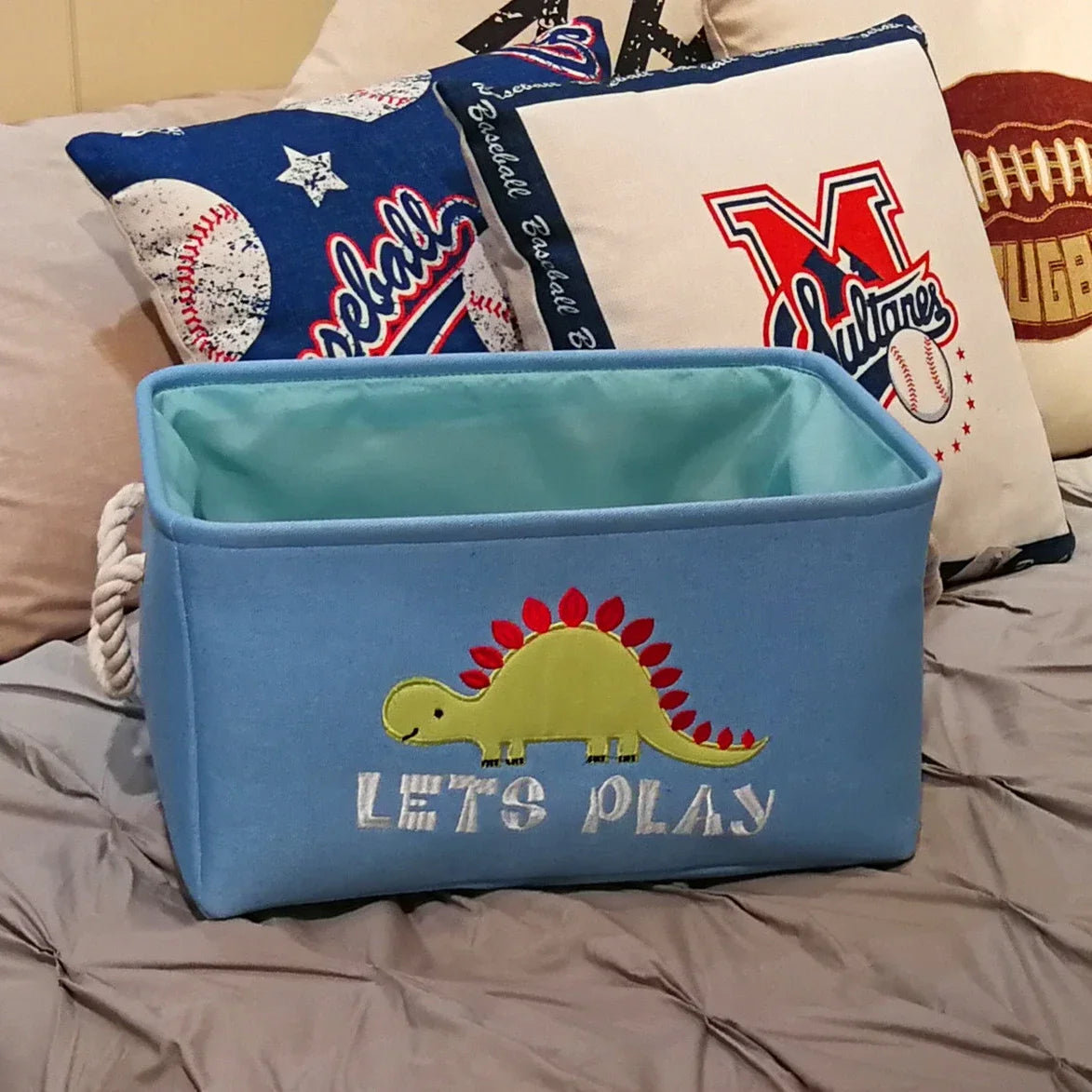 Foldable Canvas Laundry & Toy Storage Basket