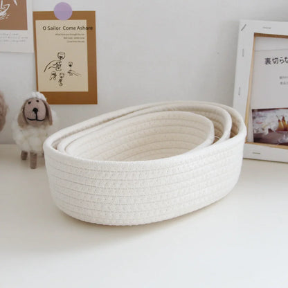 Woven Nordic Cotton Rope Storage Basket