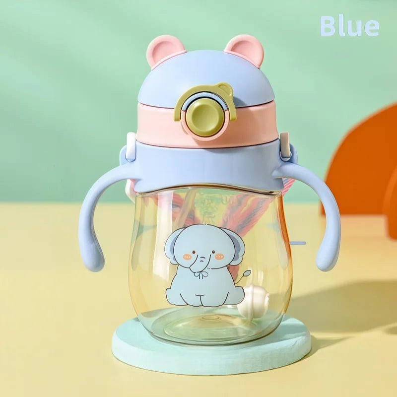 Water Bottle with Handle With Straw