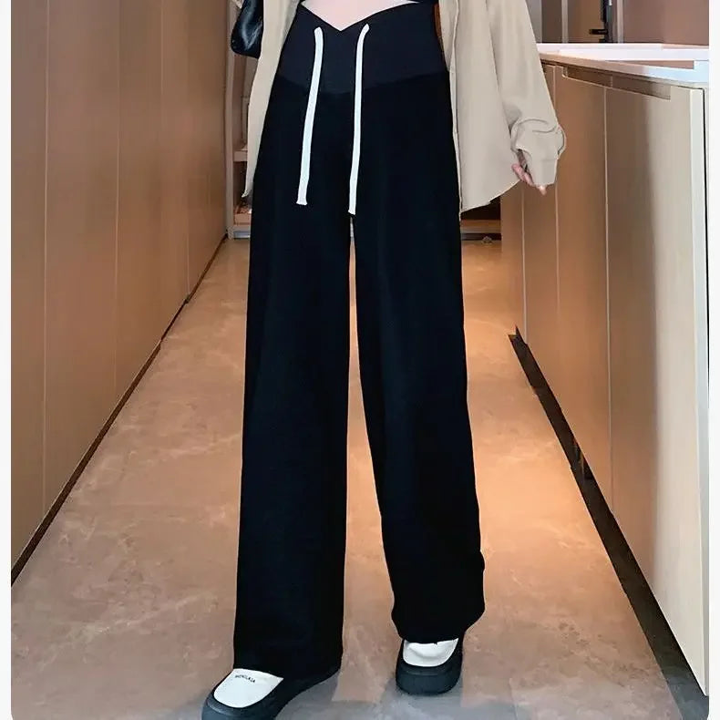 Maternity Low-Waisted Thin Wide-Leg Pants