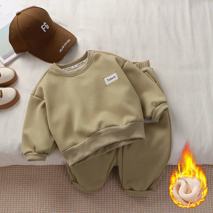 Fashion Kids Warm Sweatshirt & Pants Outfit