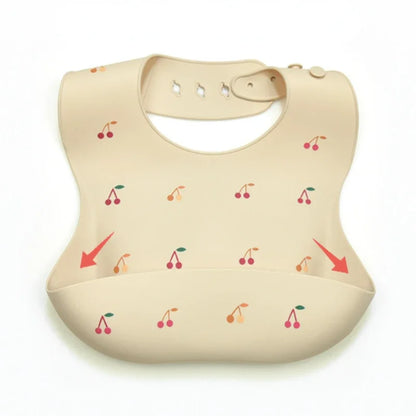 Baby Silicone Bibs, BPA-Free Waterproof Adjustable