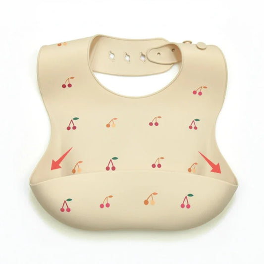 Baby Silicone Bibs, BPA-Free Waterproof Adjustable