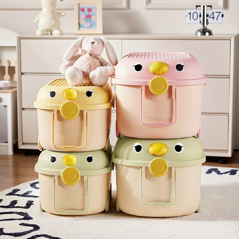Cute Plastic Kids Toy Storage Organizer Bin