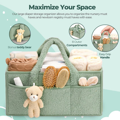 Portable Diaper Organizer Caddy for Nursery